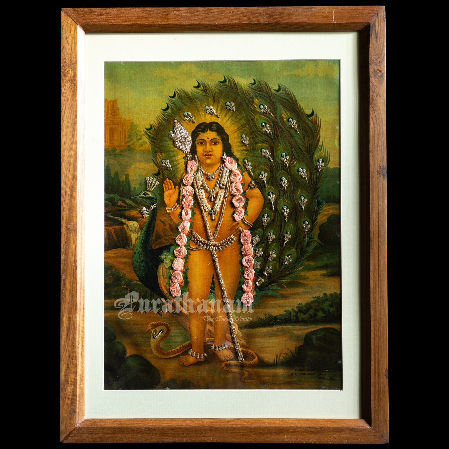 Sri Bala Subramanya (Oleograph Print) - Embellished