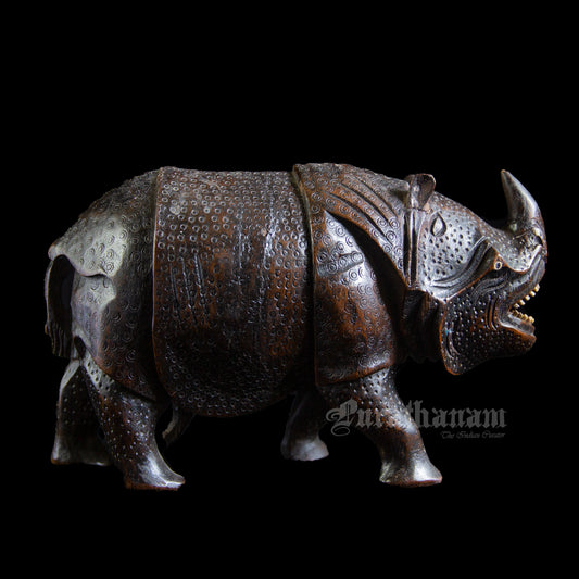 Rhinoceros   - Teak wood