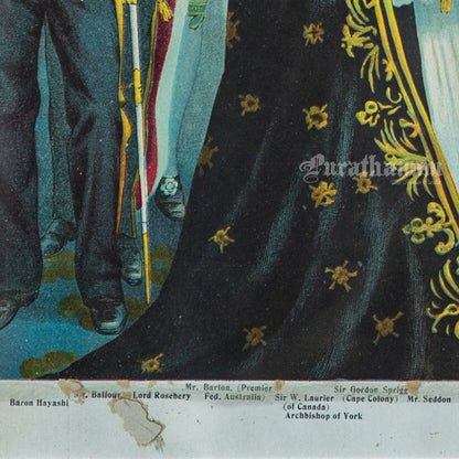 Coronation of King Edward VII and Queen Alexandra in 1902 - Chromolithograph Print, London