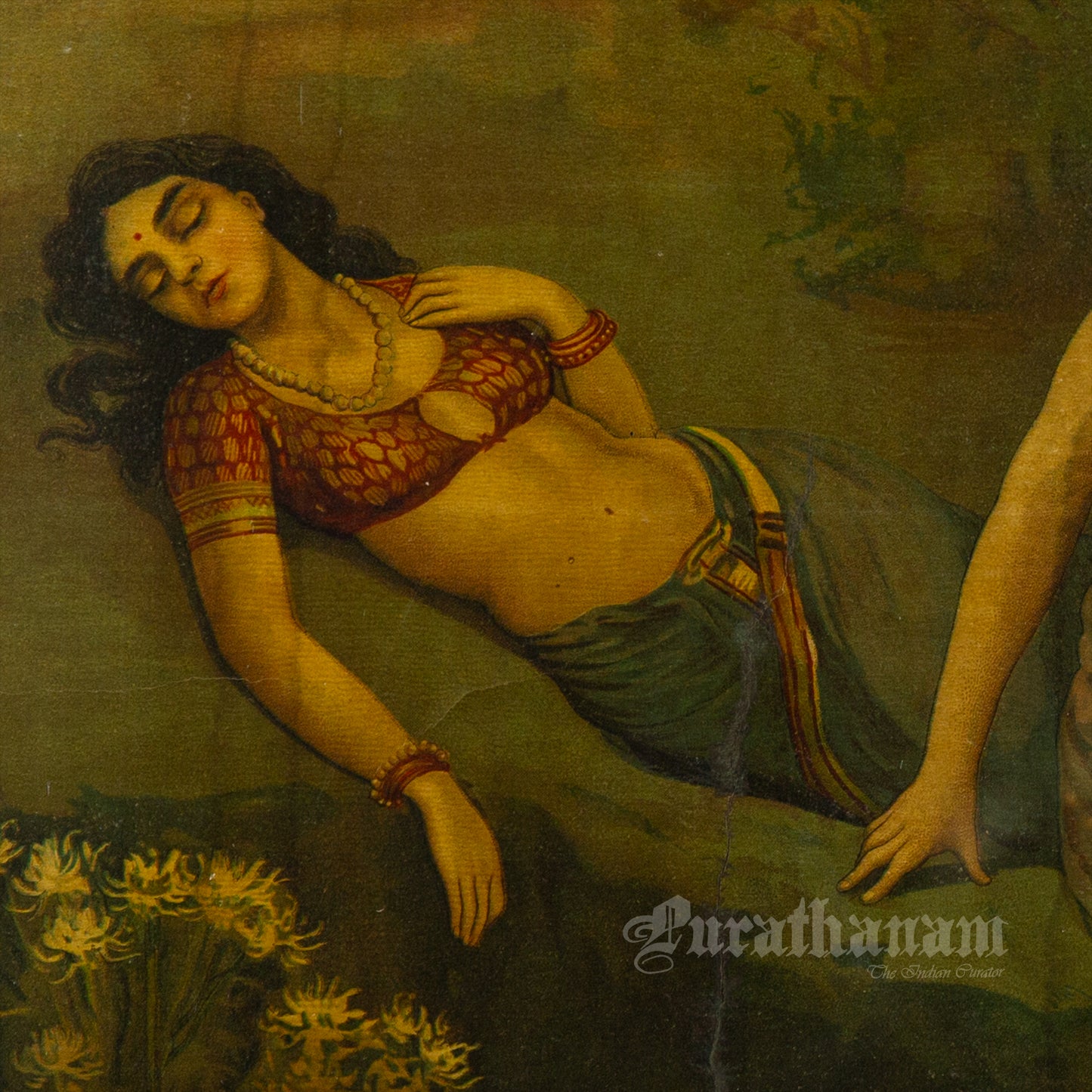 Nala Damayanti Vanvas by M. V. Dhurandhar (Oleograph Print)