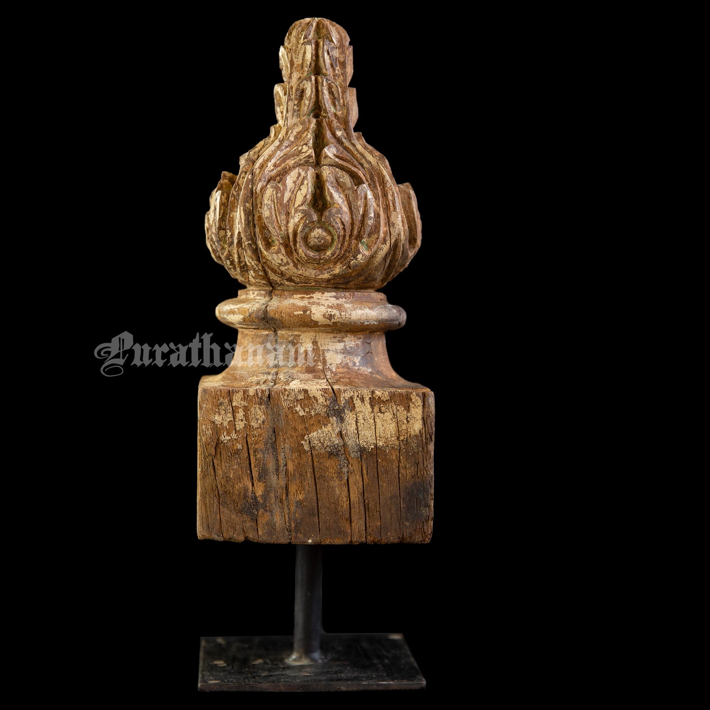 Decorative wooden bracket on stand