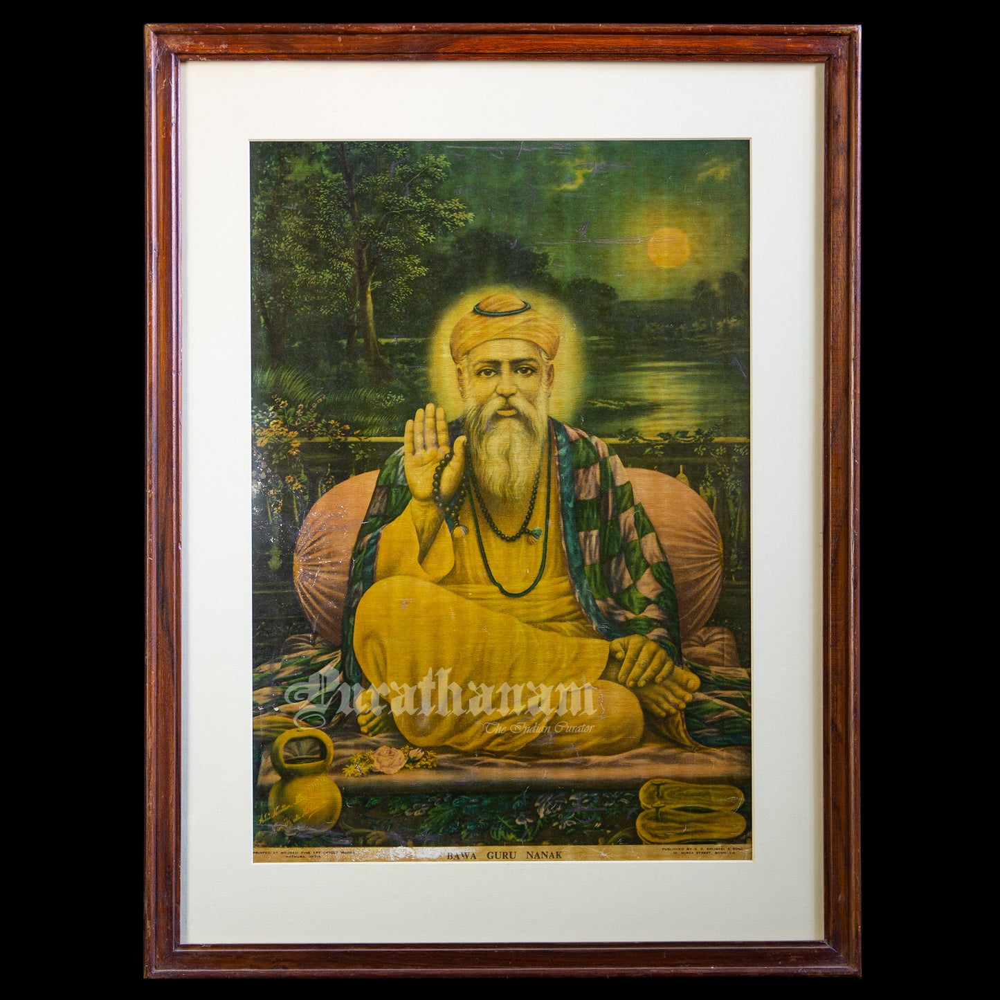 Bawa Guru Nanak by Narottam Narayan - Oleograph Print