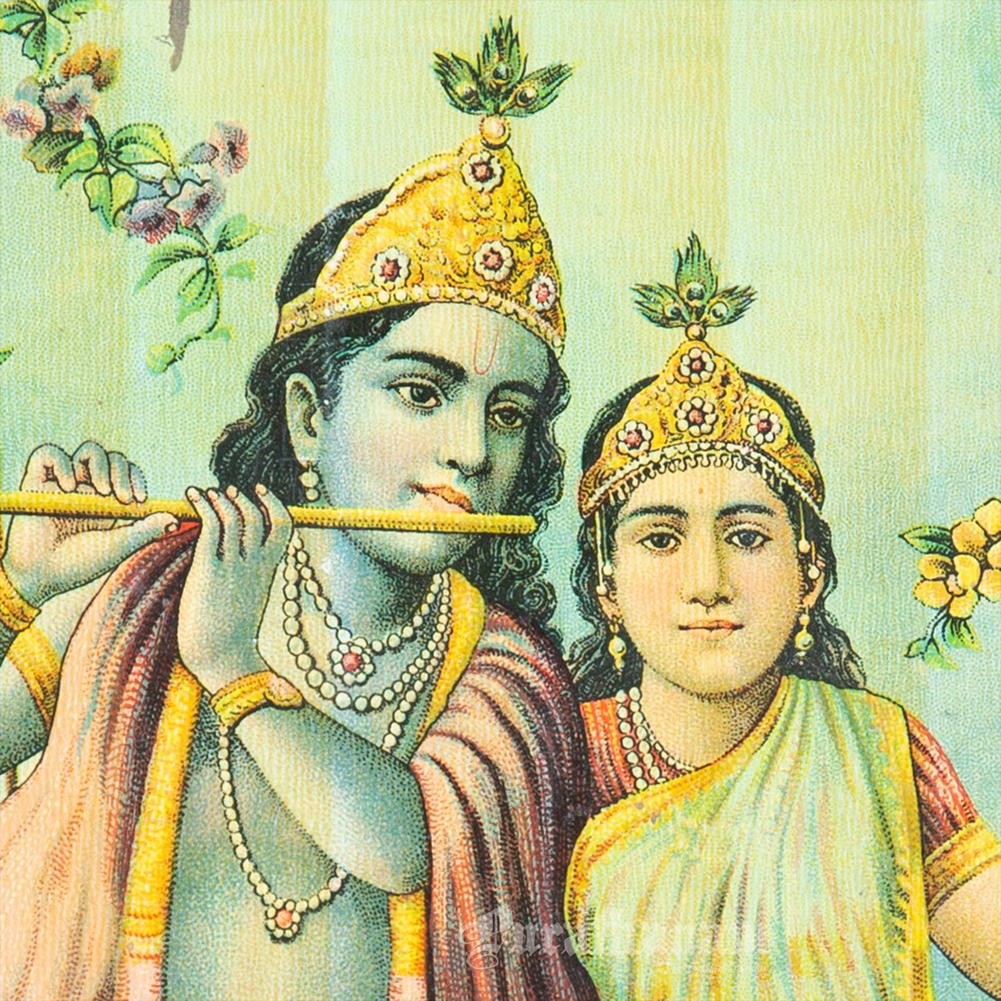 Radha Krishna - Chromolithograph Print