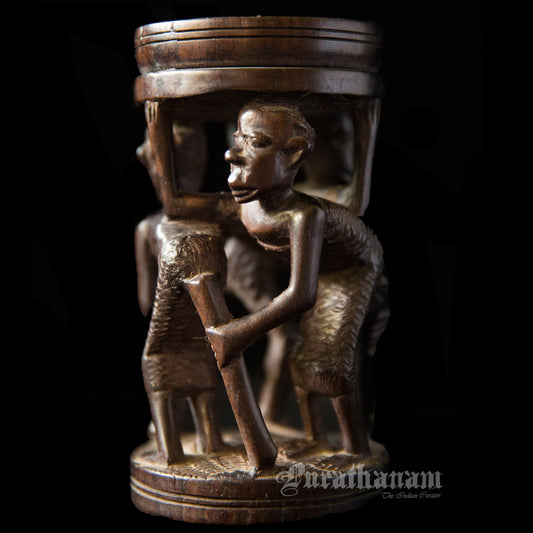 African Tribal Twin Candle Holder