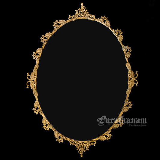 Oval Brass Mirror