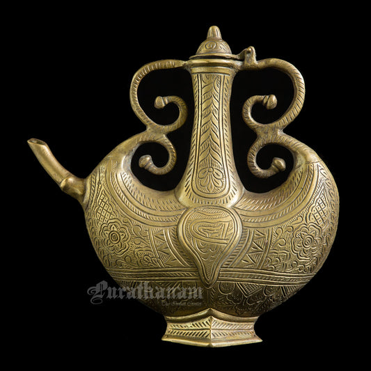 Mughal styled water Jug (Surahi) - Brass