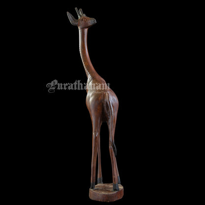 Giraffe  Wooden Sculpture- African wood (made of single block)