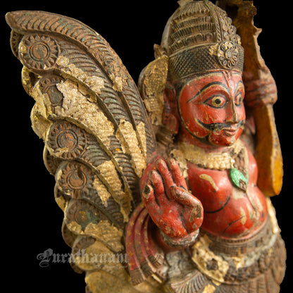 Gandharva wooden Sculpture