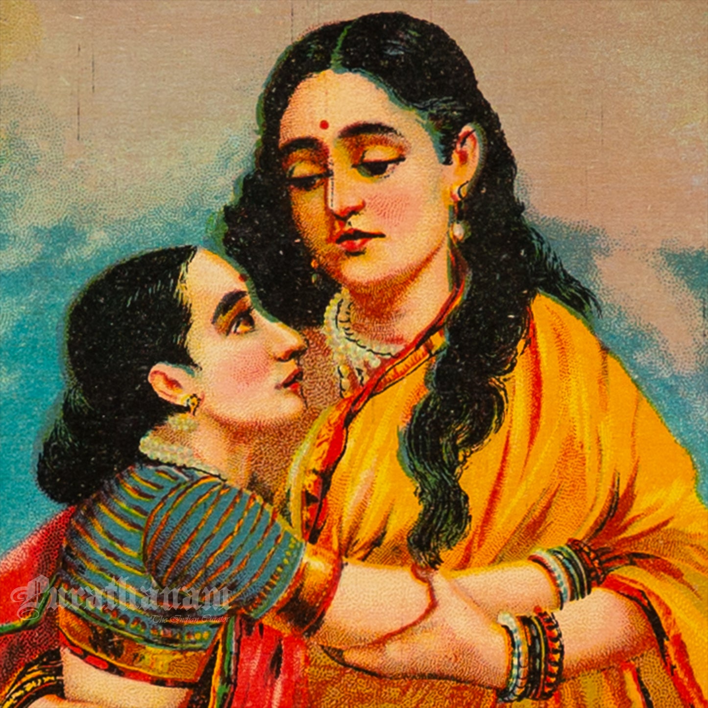 Menaka Shakuntala By Ravi Varma  - Lithograph Print