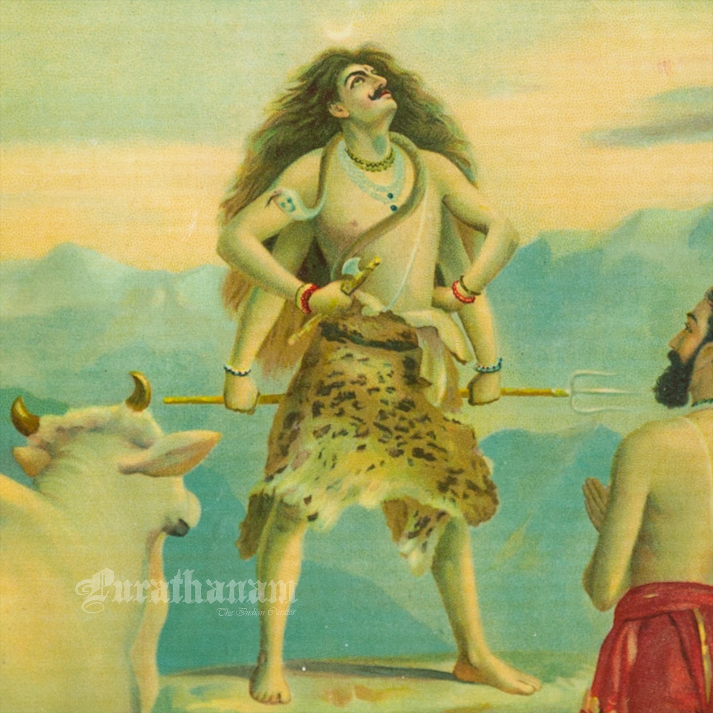 Gangavataran  - Oleograph Print (Ravi Varma)