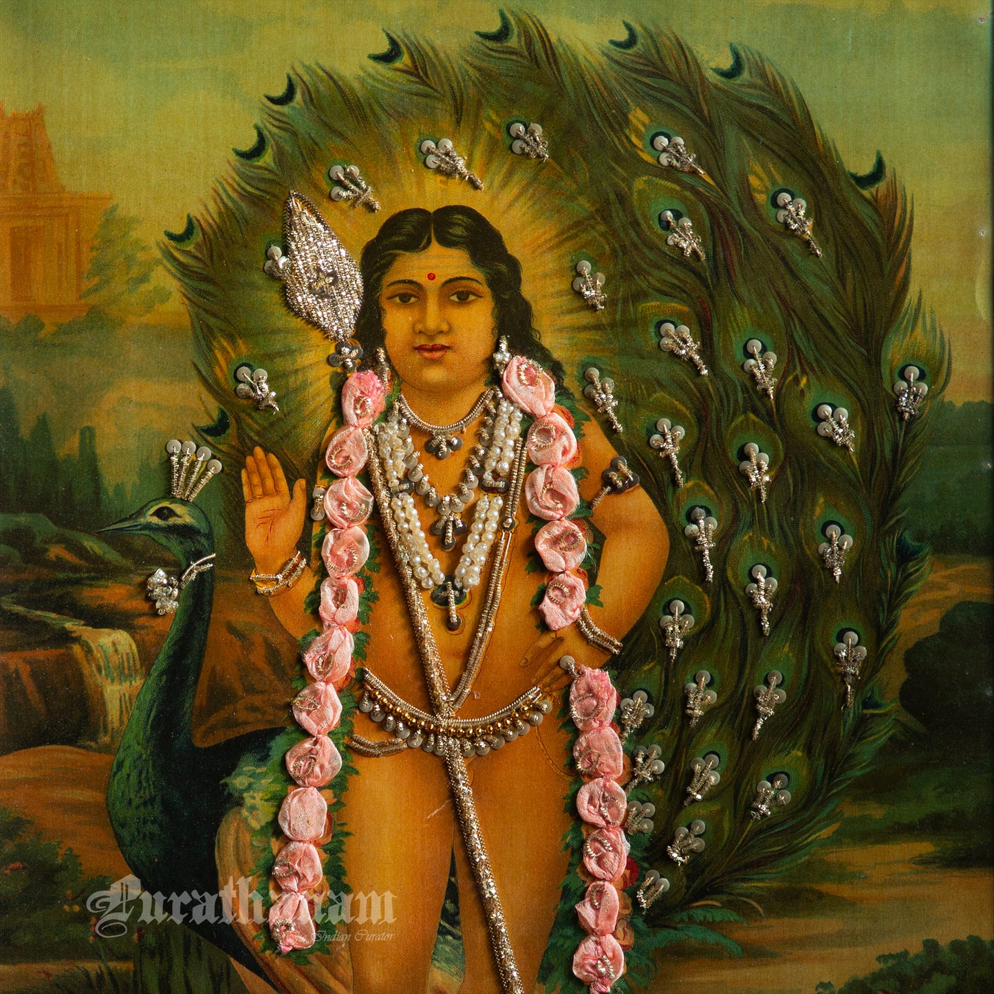 Sri Bala Subramanya (Oleograph Print) - Embellished