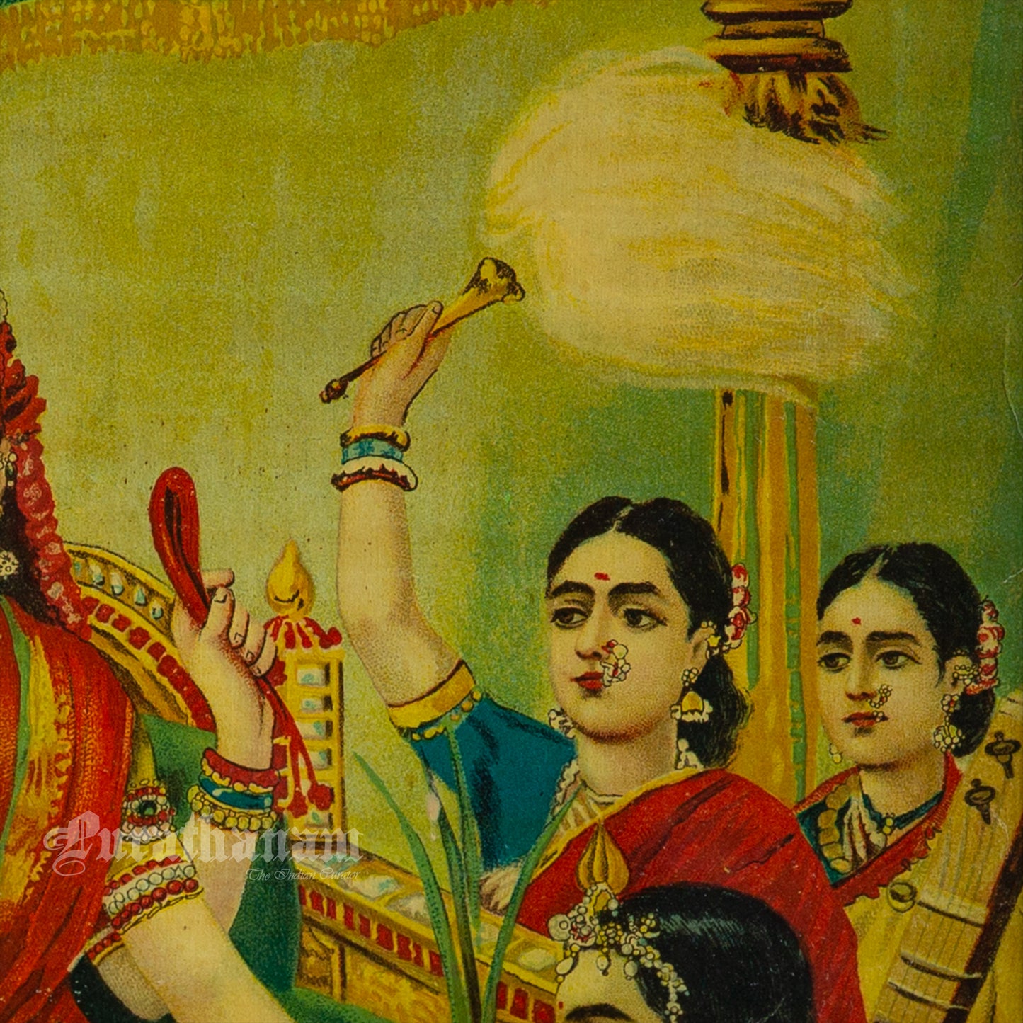 Ambika by Ravi Varma - Oleograph Print