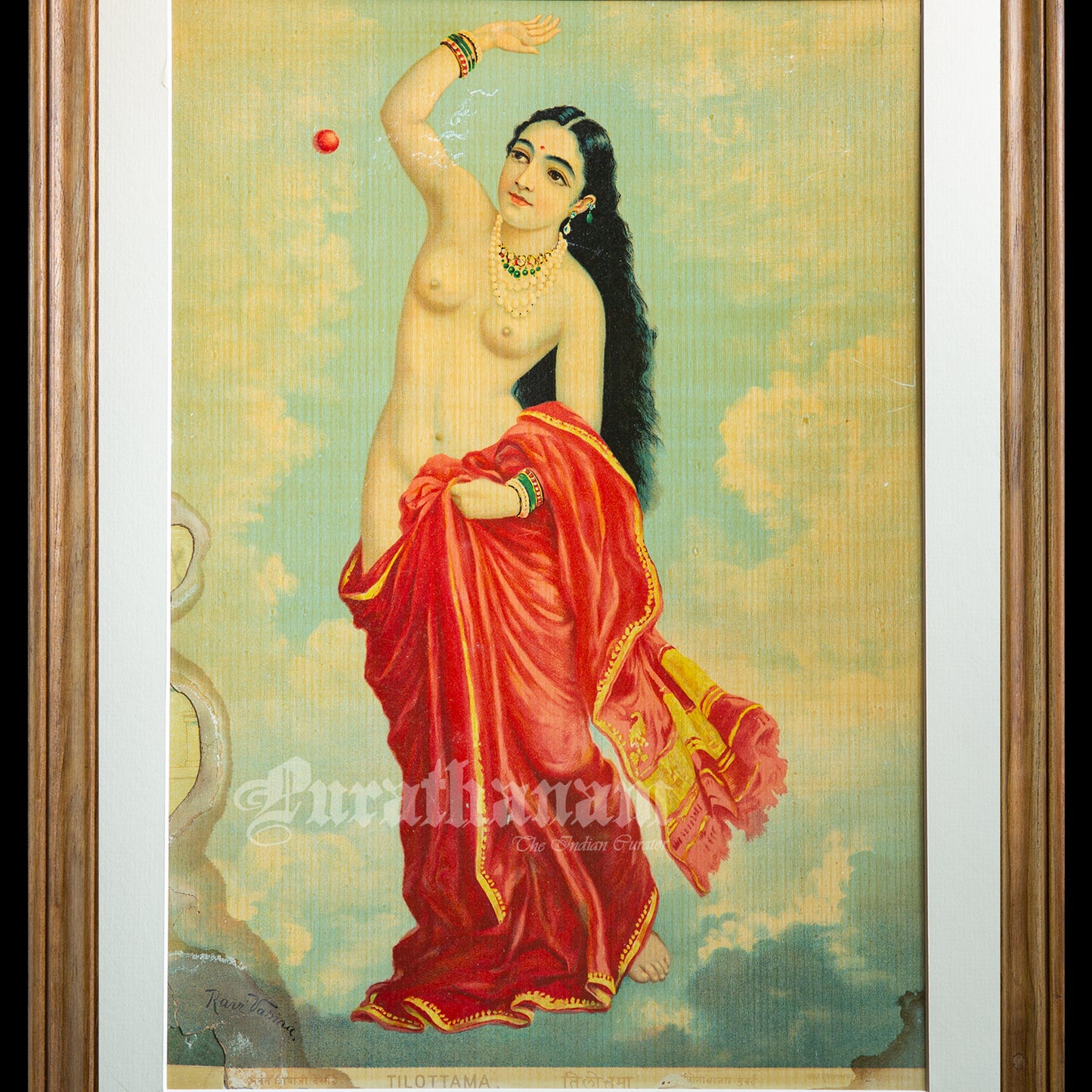 Tilottama by Ravi Varma - Oleograph Print