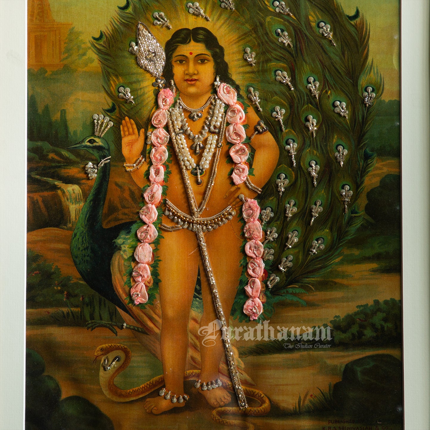 Sri Bala Subramanya (Oleograph Print) - Embellished