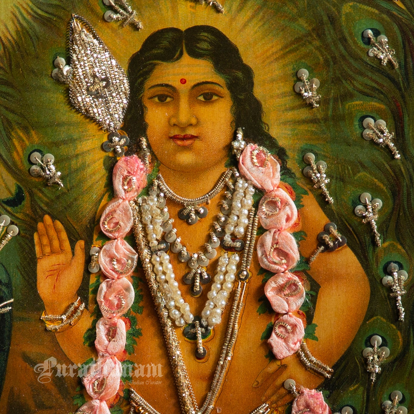 Sri Bala Subramanya (Oleograph Print) - Embellished