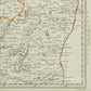 Madras Presidency Map - Black & White Steel Engraving