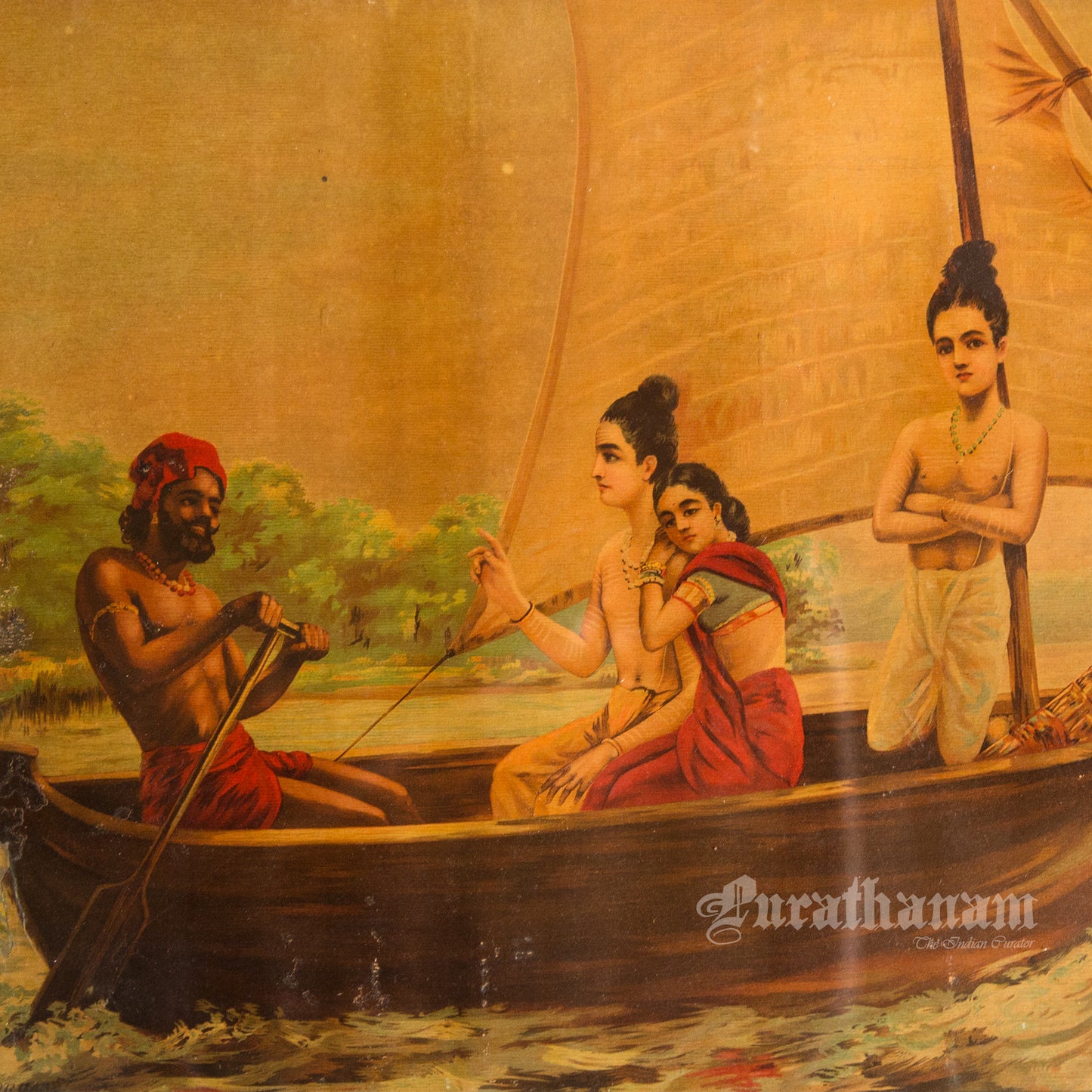 Ram Sita Lakshman In Kewat's Boat