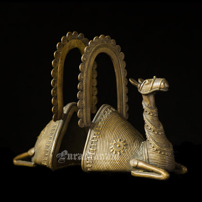Vintage Brass Camel Book ends
