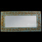 Blue Mirror - Brass Embellished