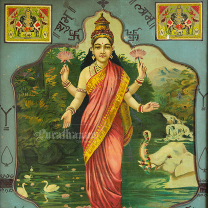 Lakshmi by Ravi Varma Poster for Chika Ltd., Bombay