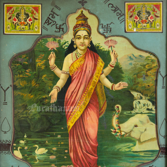 Lakshmi by Ravi Varma Poster for Chika Ltd., Bombay