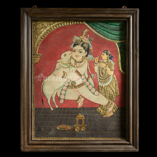 Baby Krishna Yashodha - Tanjore Painting