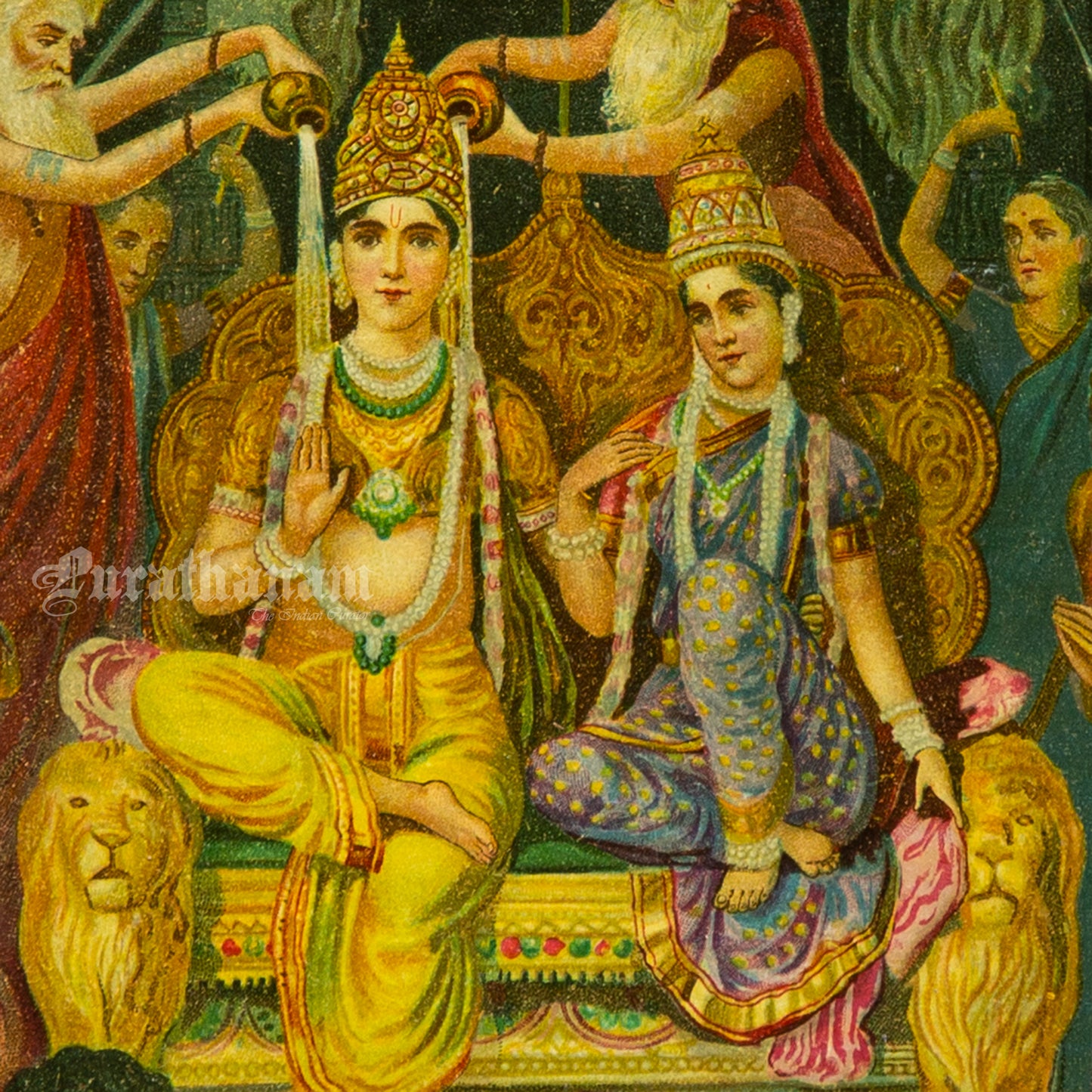 Ramrajyabhiseka by M. V. Dhurandhar  (Oleograph Print)