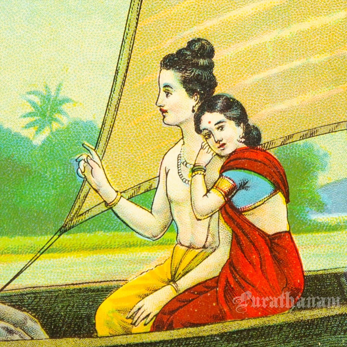 Ram Vanvas by Ravi Varma  - Lithograph Print