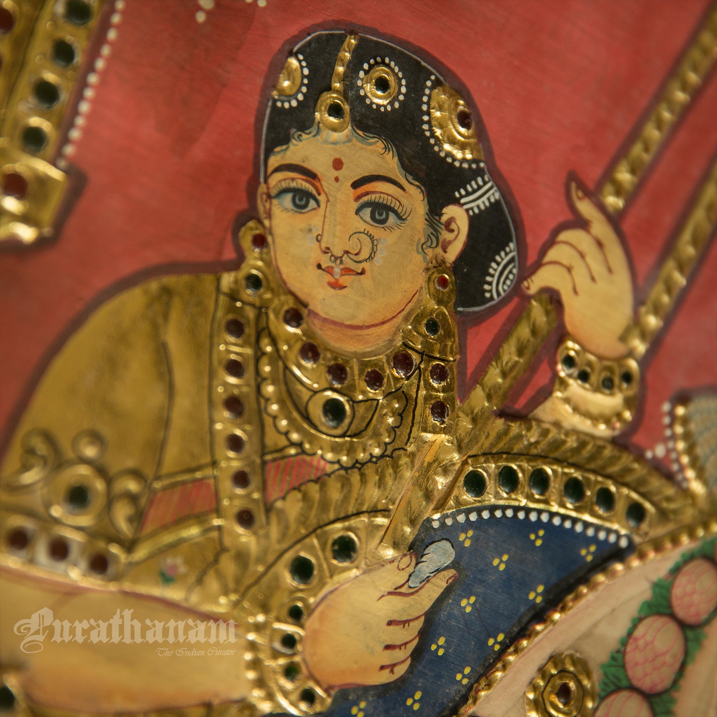 Krishna Gopikas - Tanjore Painting