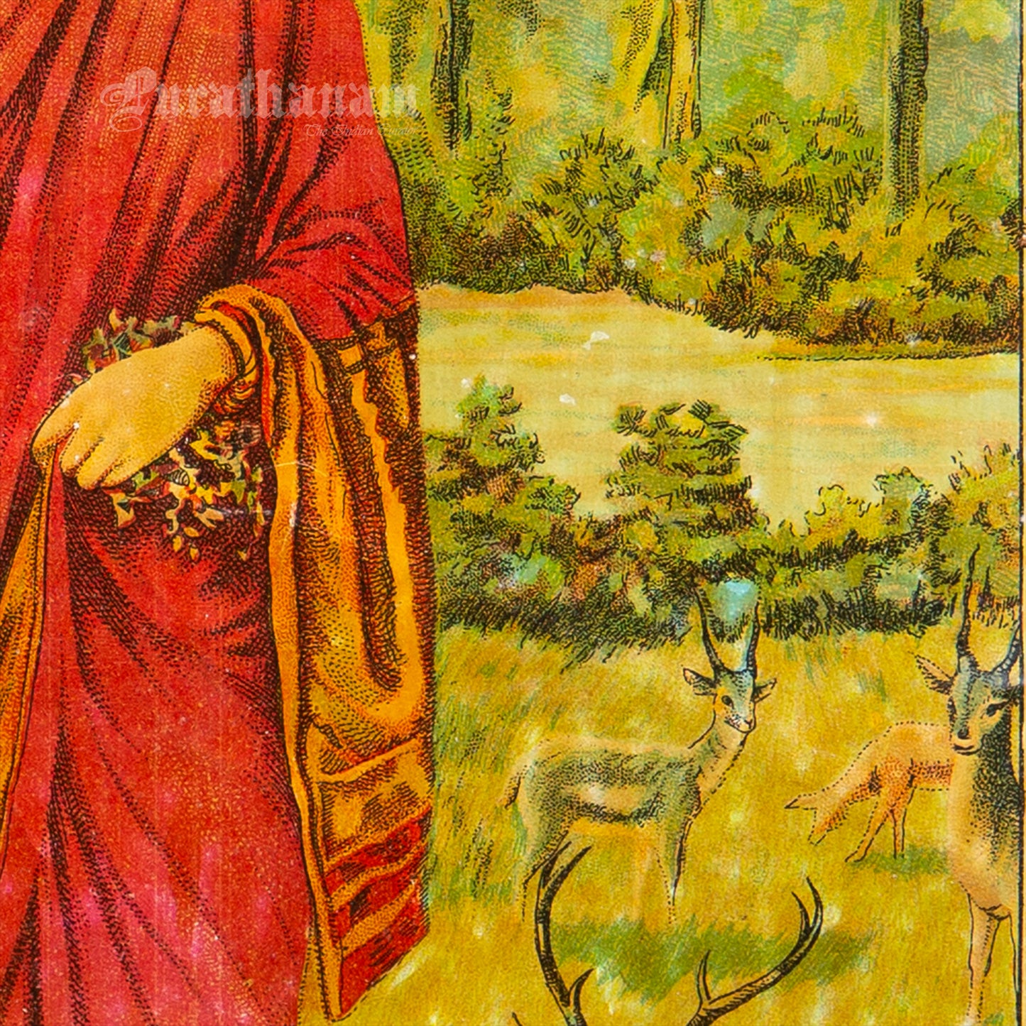 Sita and the Golden deer - Lithograph Print