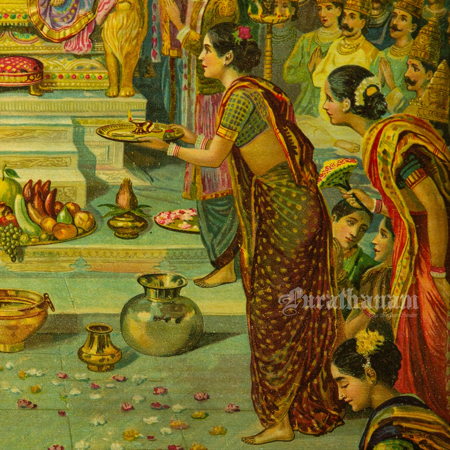 Ramrajyabhiseka by M. V. Dhurandhar  (Oleograph Print)