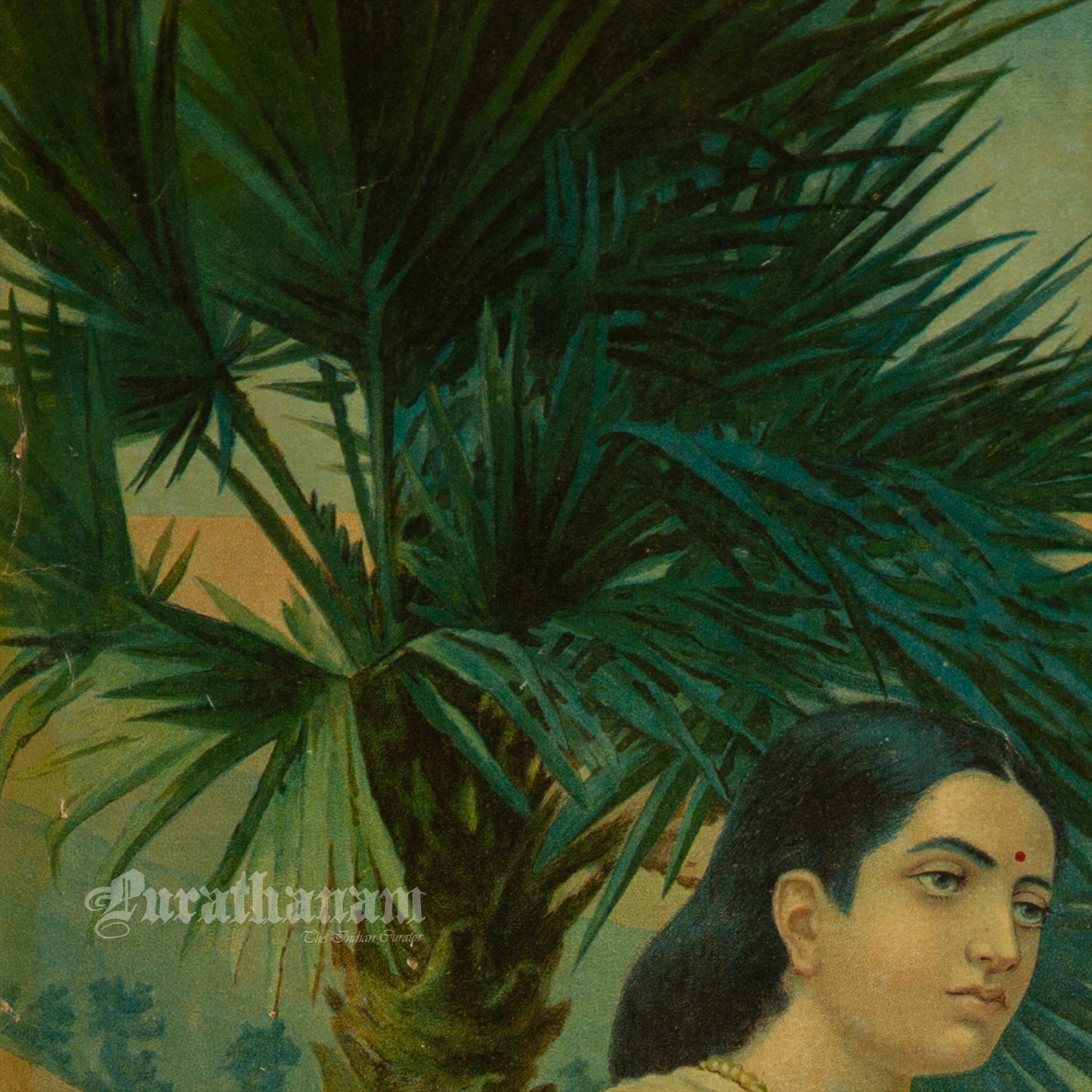 Sita Vanvas by Ravi Varma - Oleograph Print