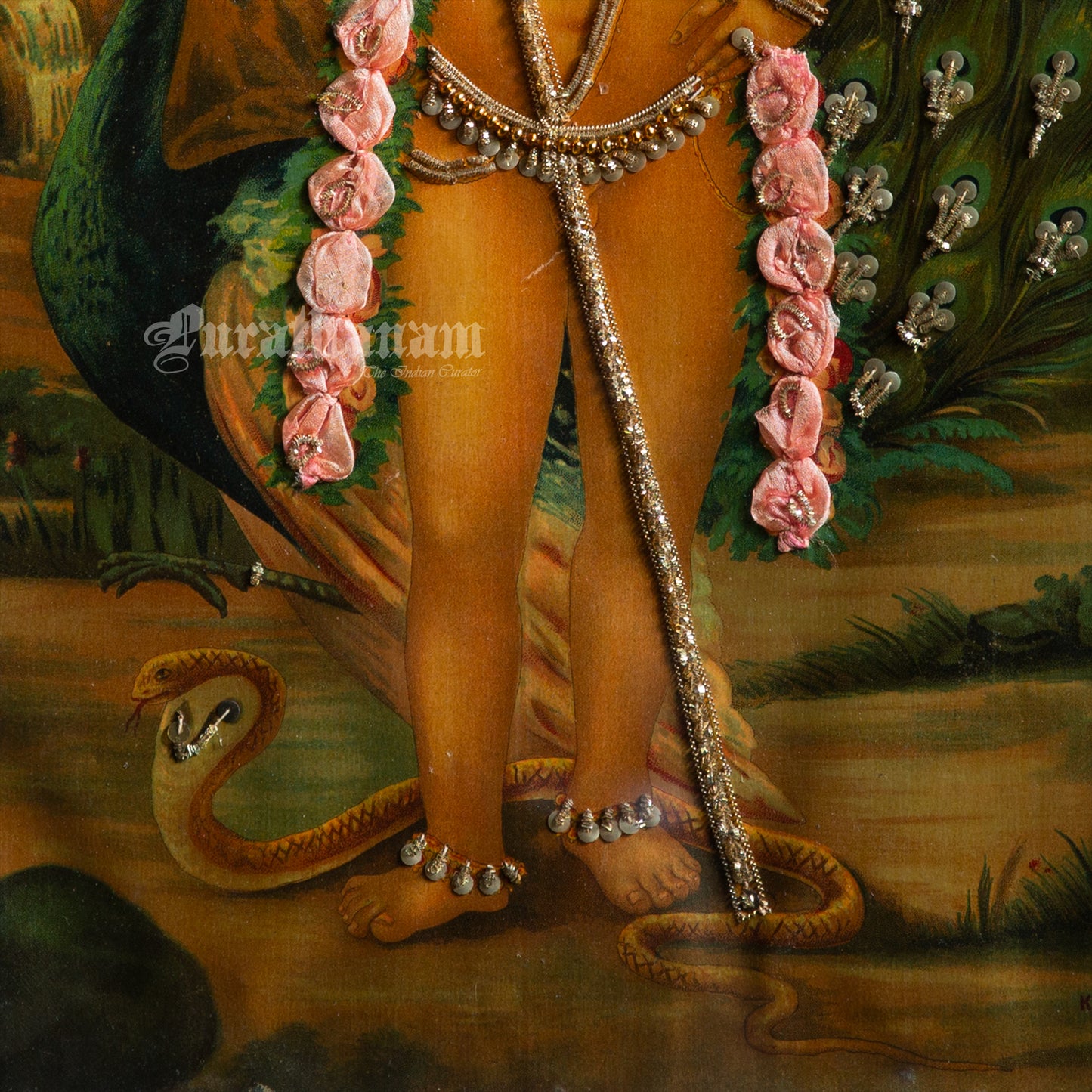 Sri Bala Subramanya (Oleograph Print) - Embellished