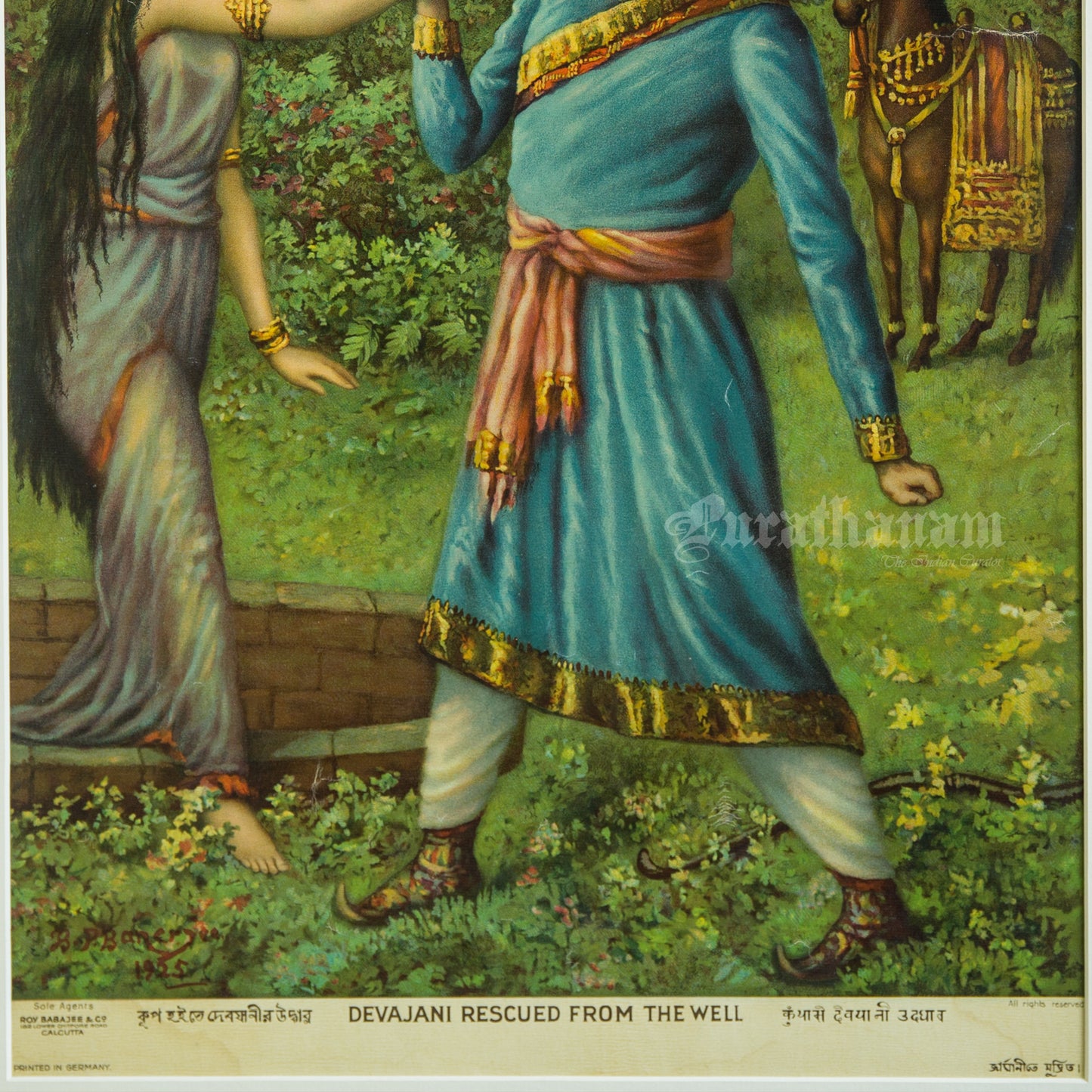 Devajani Rescued from Well by B. P. Banerjee- Germany Print