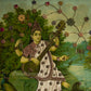 Saraswati by Ravi Varma - Embellished
