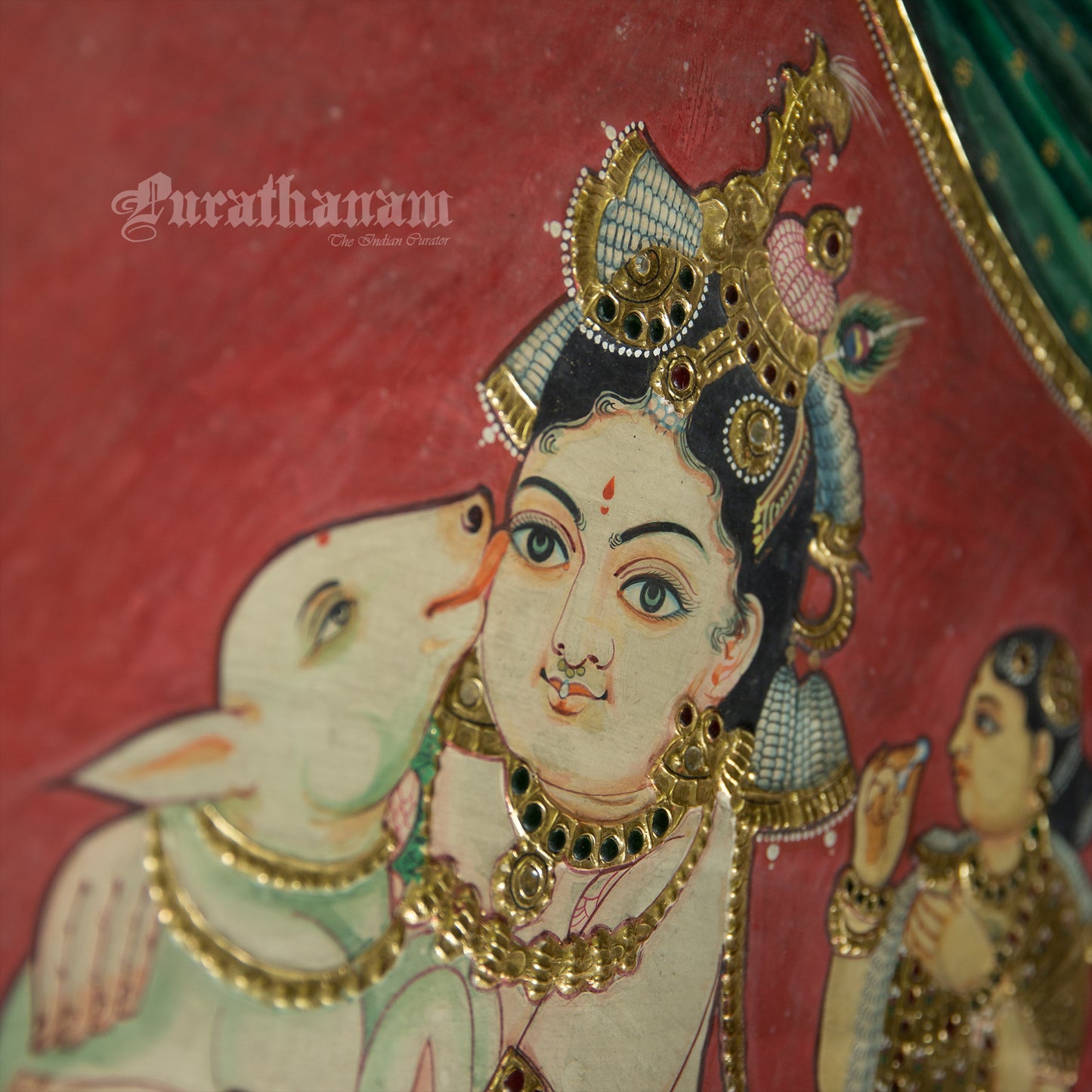 Baby Krishna Yashodha - Tanjore Painting