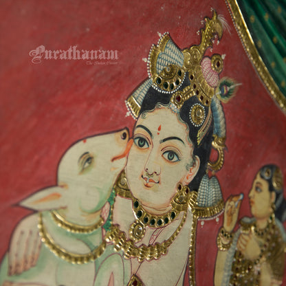Baby Krishna Yashodha - Tanjore Painting