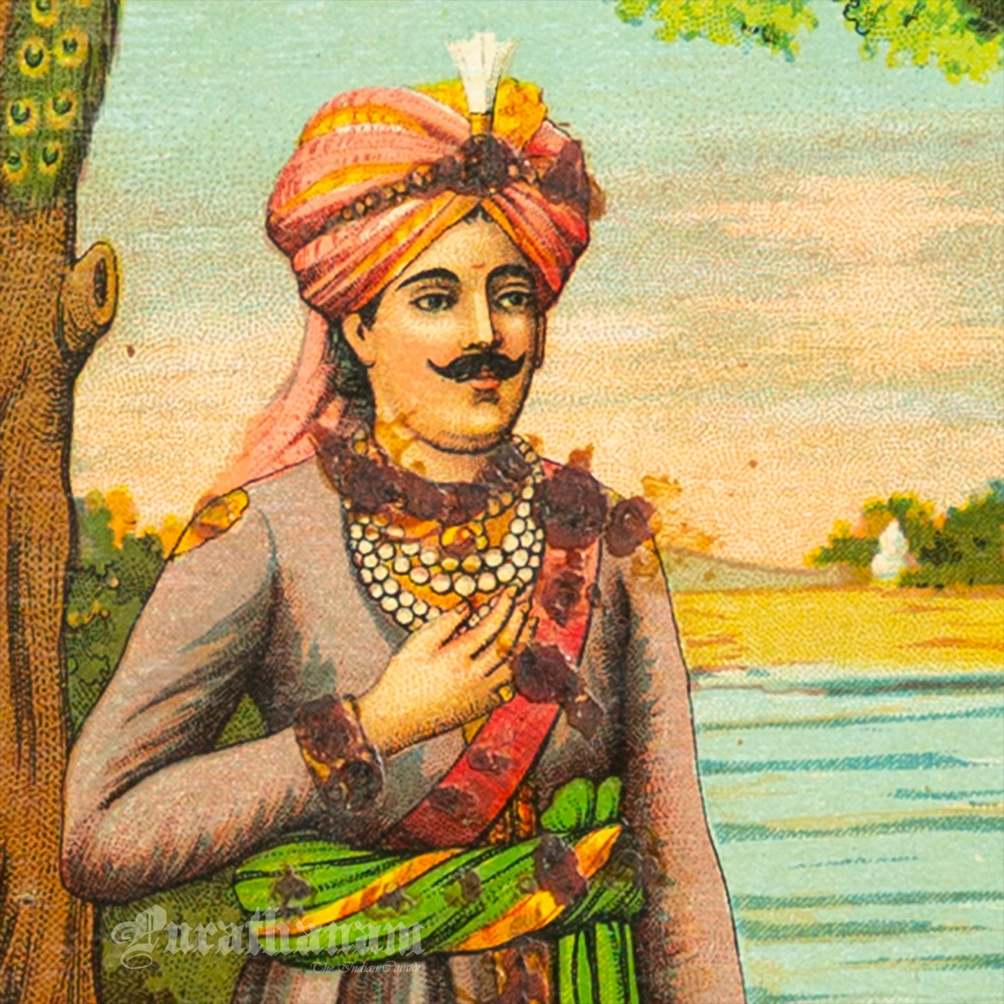 Dewar Bhojai - Chromolithograph Print