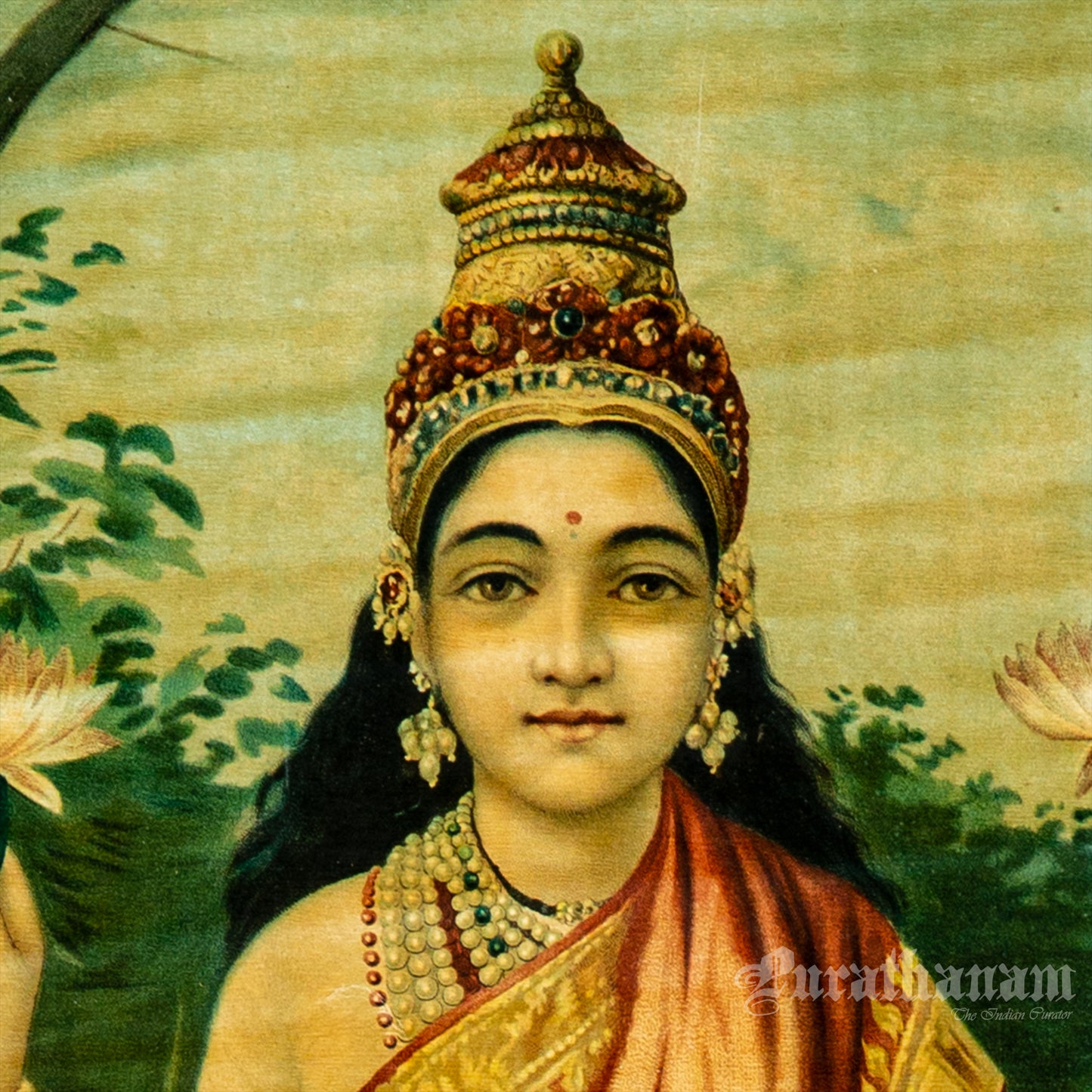 Lakshmi by Ravi Varma -  Lithograph Print