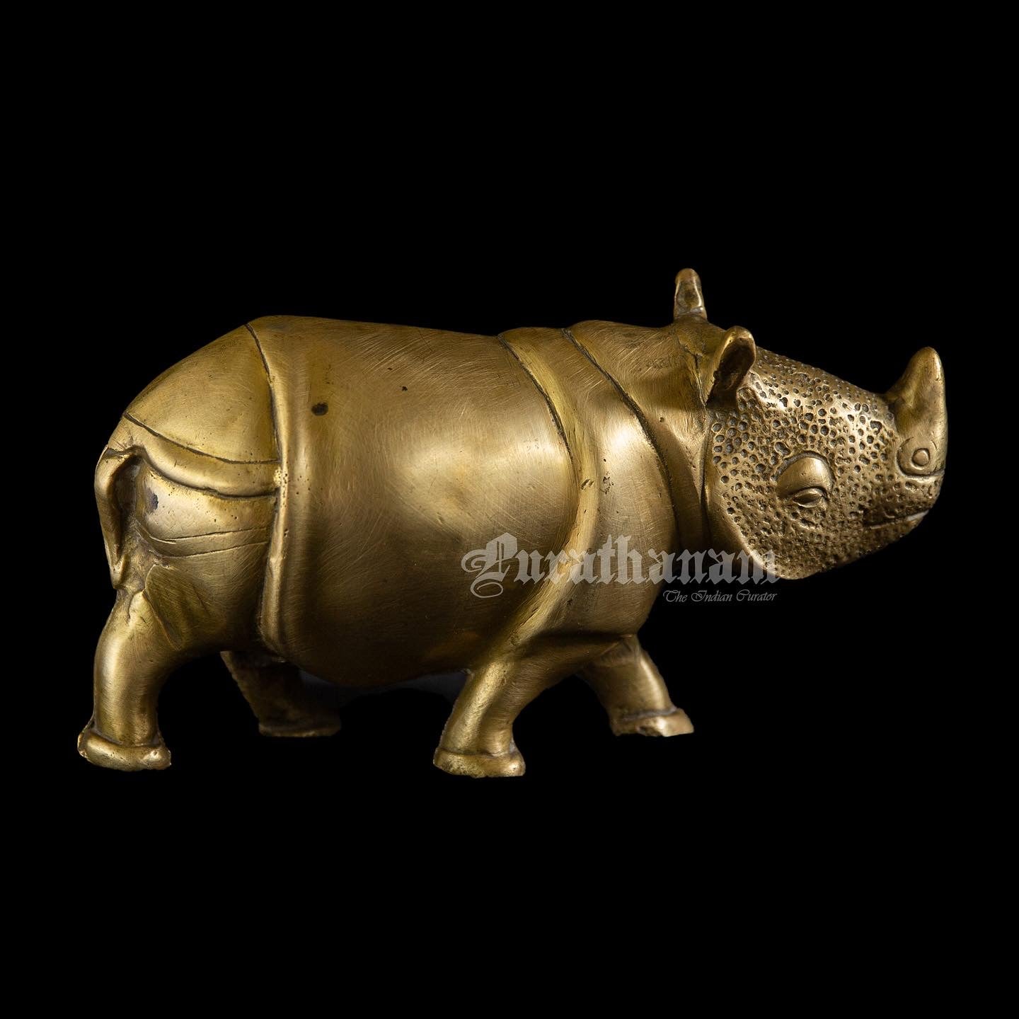 Rhinoceros Brass sculpture