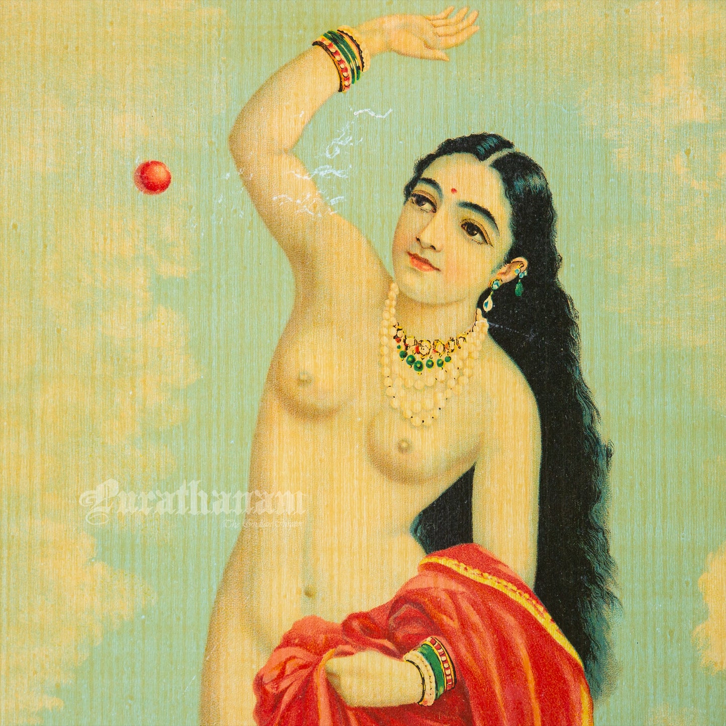 Tilottama by Ravi Varma - Oleograph Print