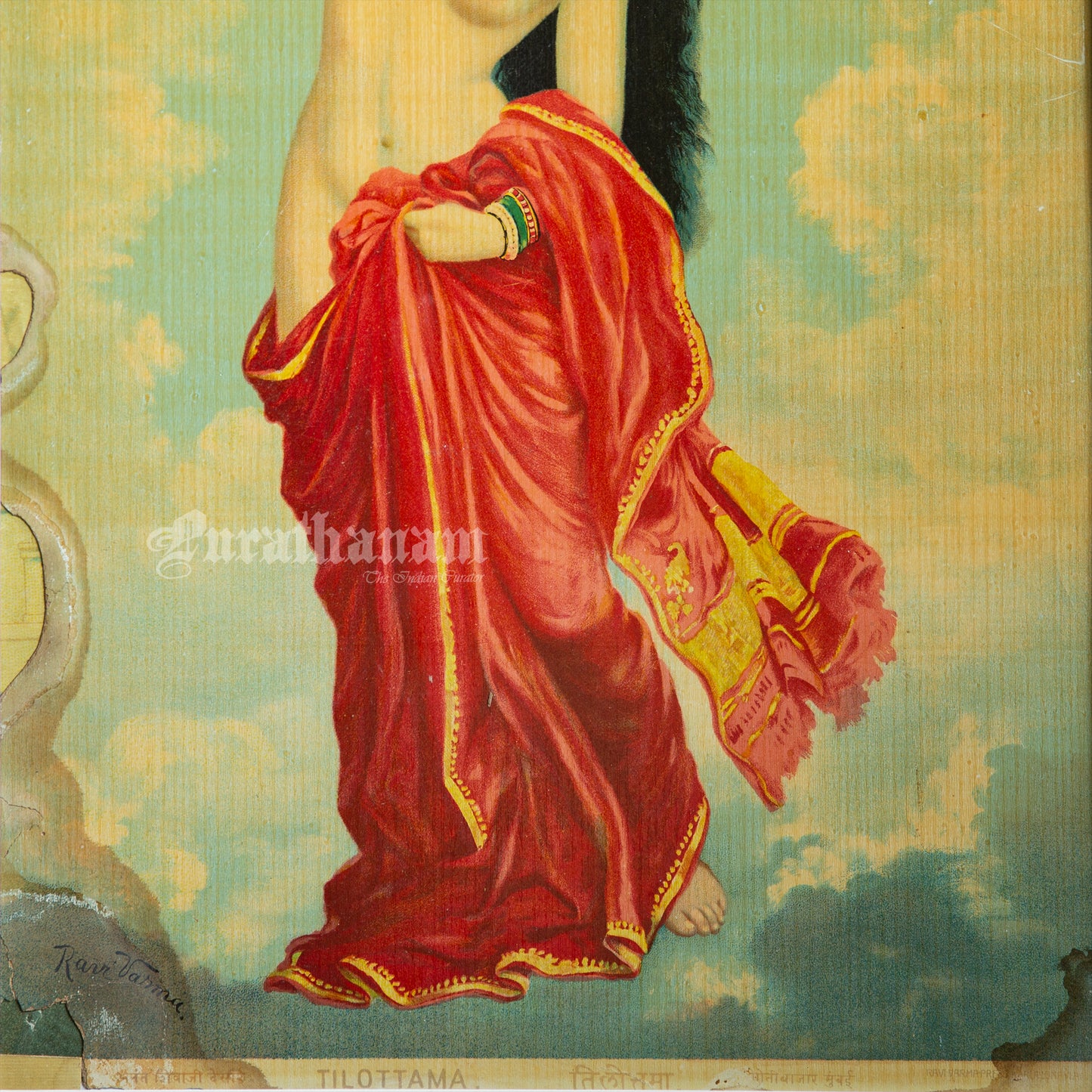 Tilottama by Ravi Varma - Oleograph Print