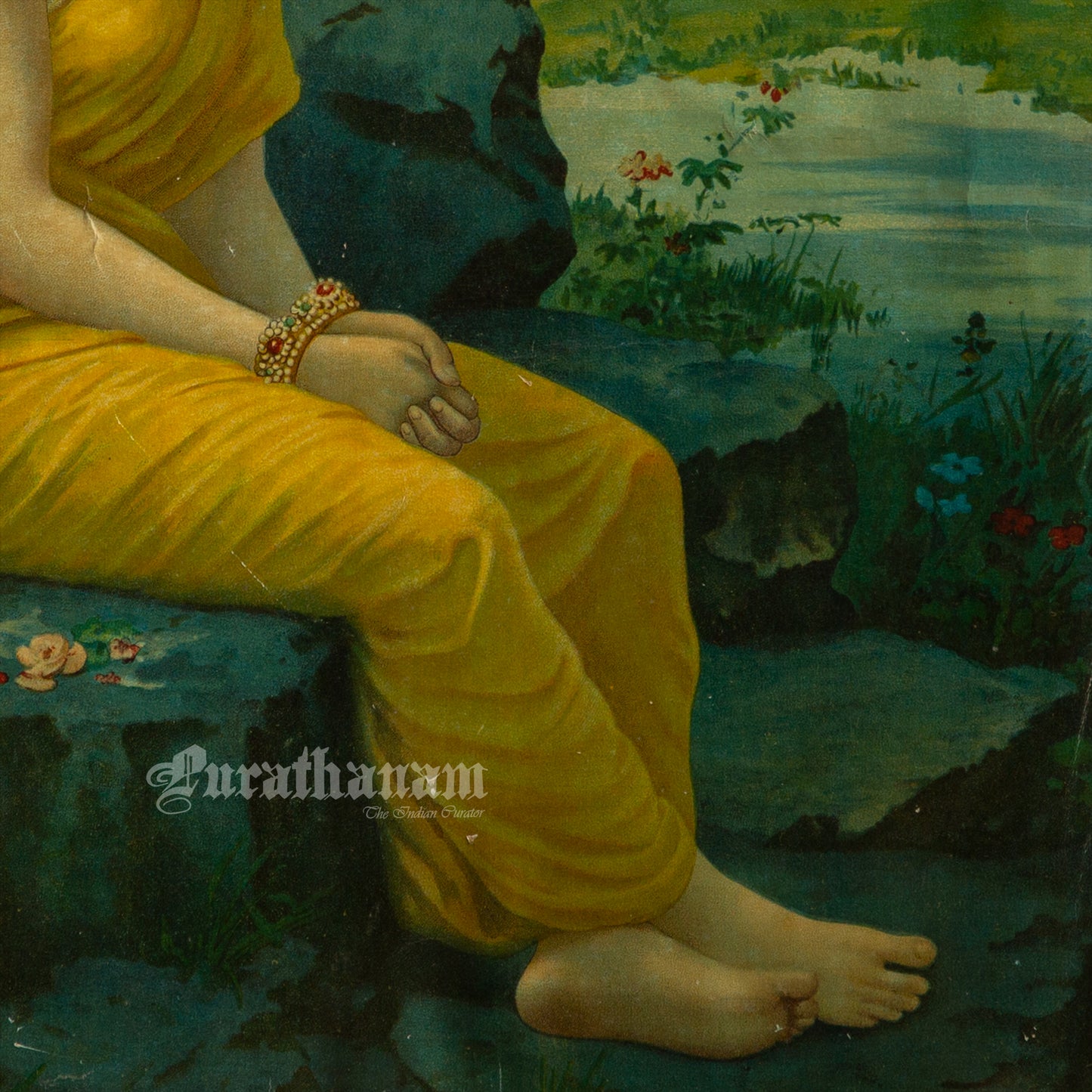 Sita Vanvas by Ravi Varma - Oleograph Print