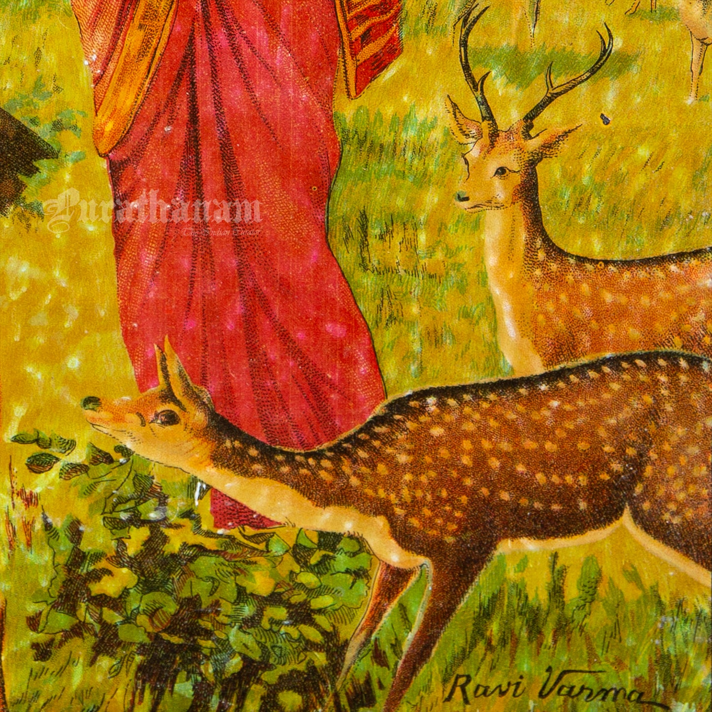 Sita and the Golden deer - Lithograph Print