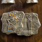 Saint Christopher Carrying the Christ Child, Mother Mary and Christ wall plaque