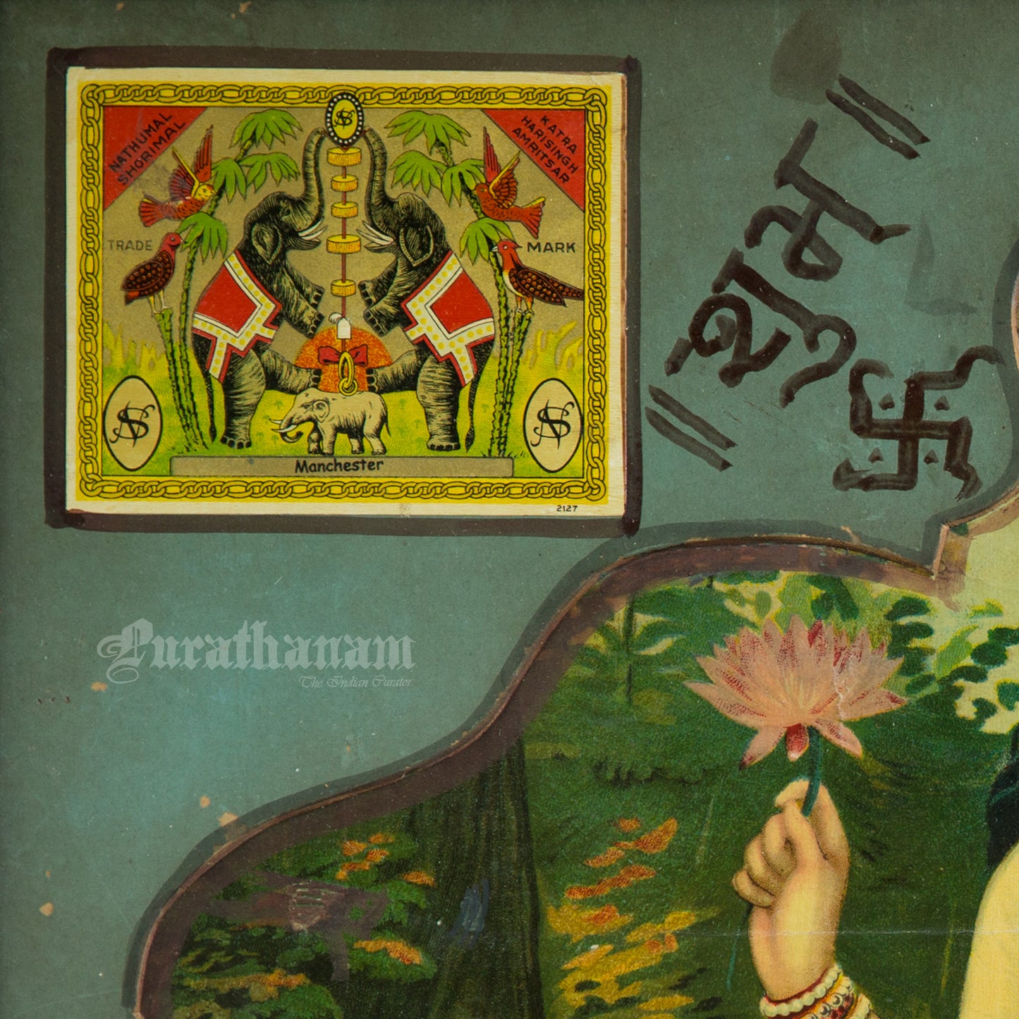 Lakshmi by Ravi Varma Poster for Chika Ltd., Bombay