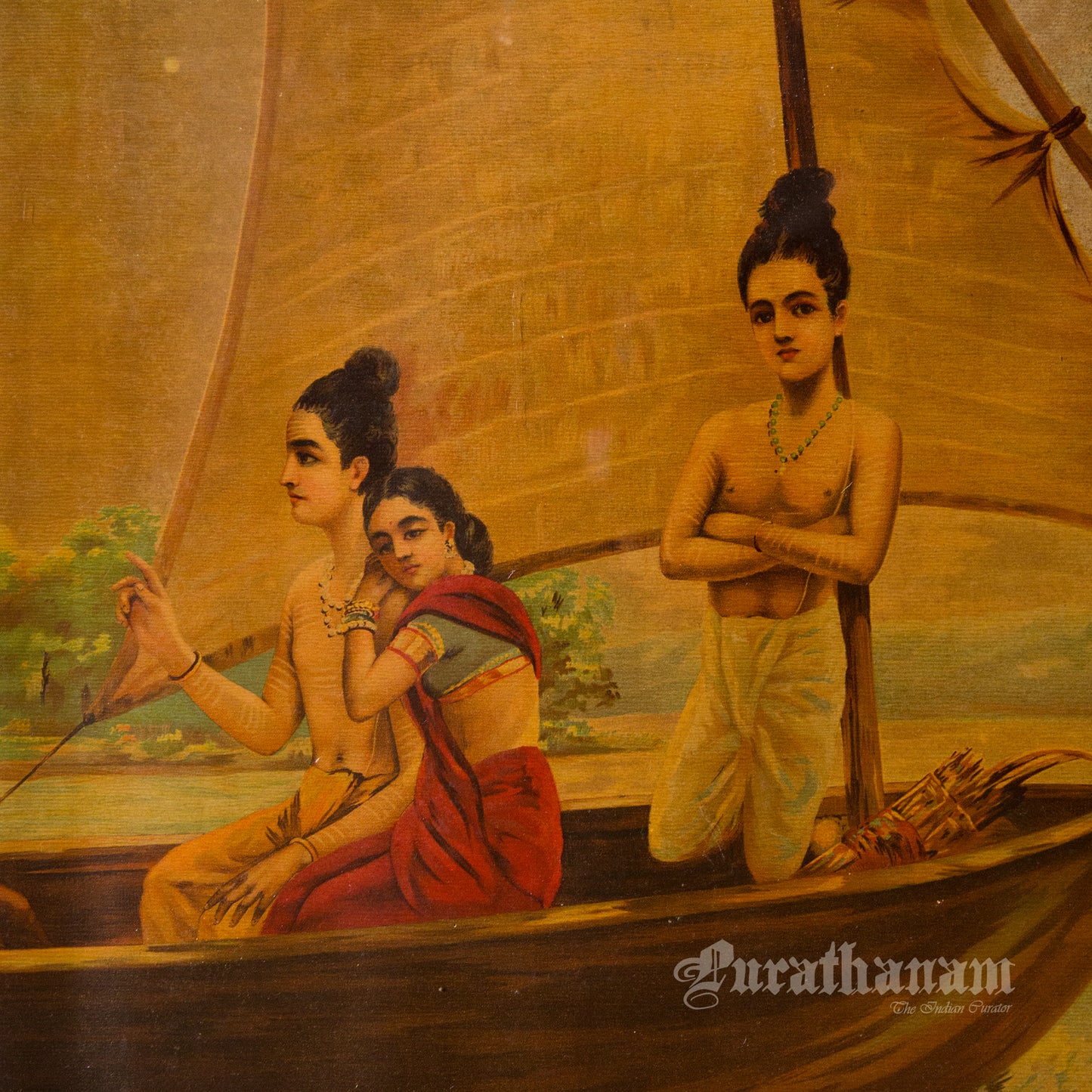 Ram Sita Lakshman In Kewat's Boat