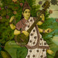 Saraswati by Ravi Varma - Embellished