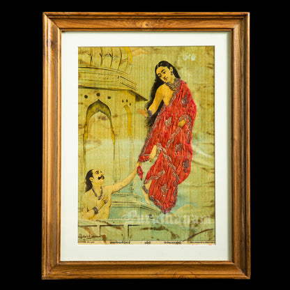 Oorvasi by Ravi Varma   - Embellished Lithograph Print