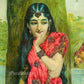 Madalasa Ritudhwaja by Ravi Varma - Embellished Lithograph Print